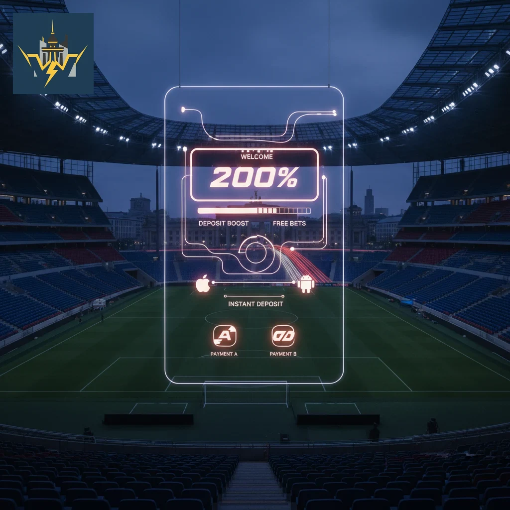Smartphone mit mobiler Sportwetten-Plattform und Spielübersicht